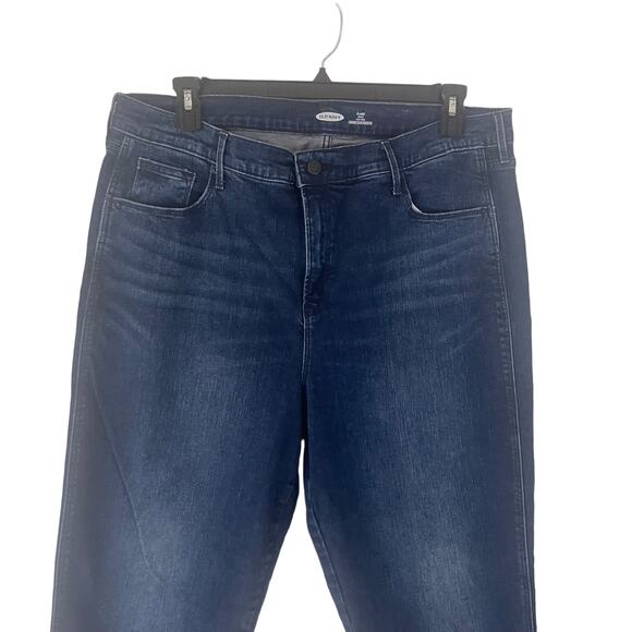 Old Navy Women's Plus Size 18 Tall Dark Wash Flare High Rise Jeans - Picture 2 of 10